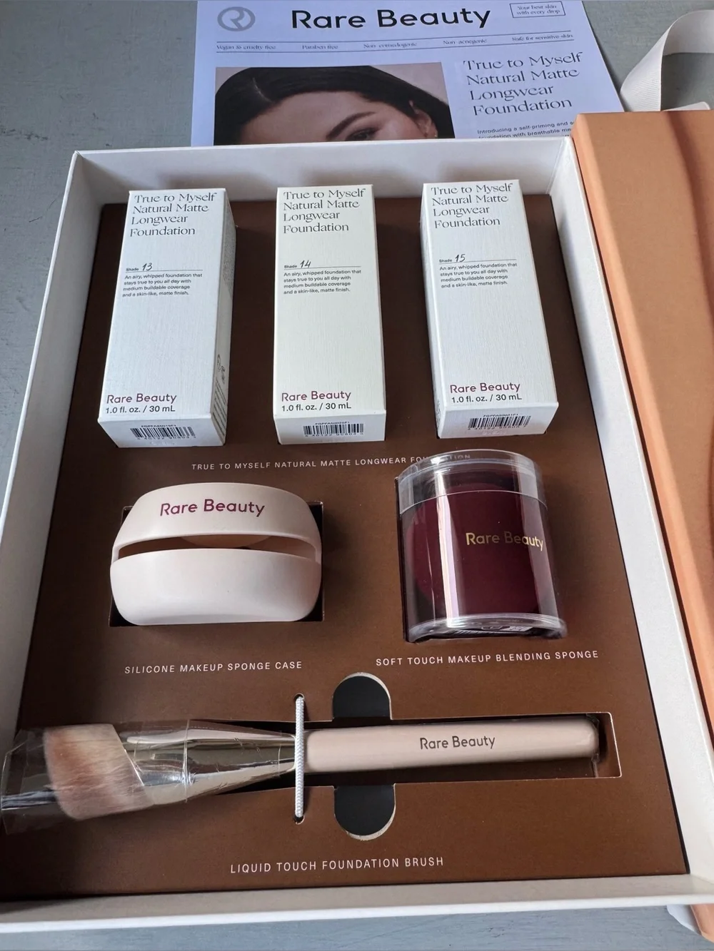 NWT Rare Beauty True to Myself Matte Longwear Foundation Box Bundle